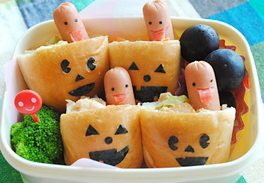 ジャック・オ・ランタンのオープンサンド